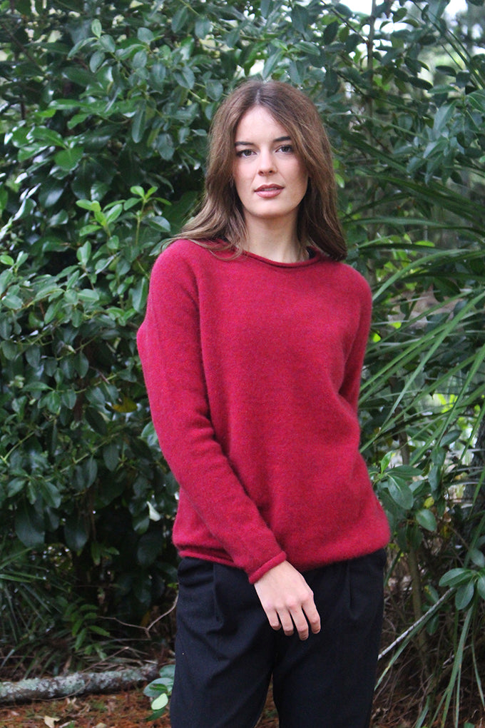 Scroll Jumper - Possum Merino