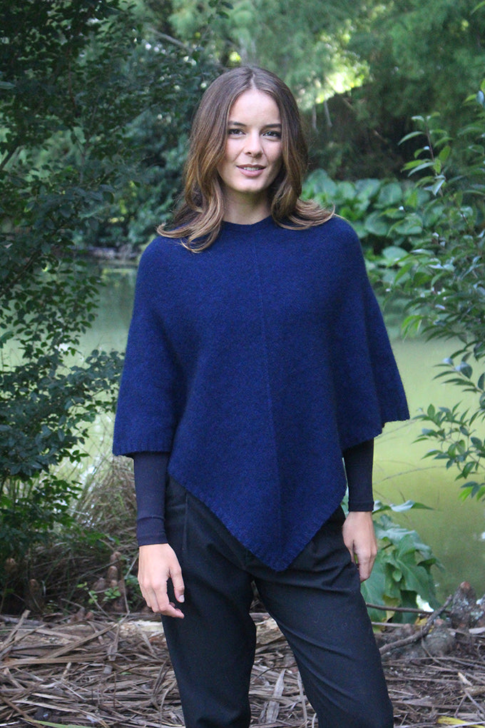 Plain Poncho - Possum Merino