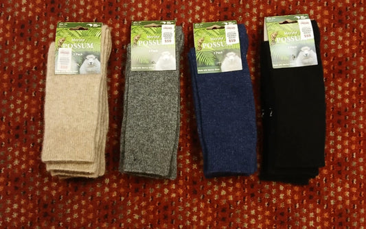 Merino Possum Fine Knit Socks - Unisex - 2 PAIR PACK