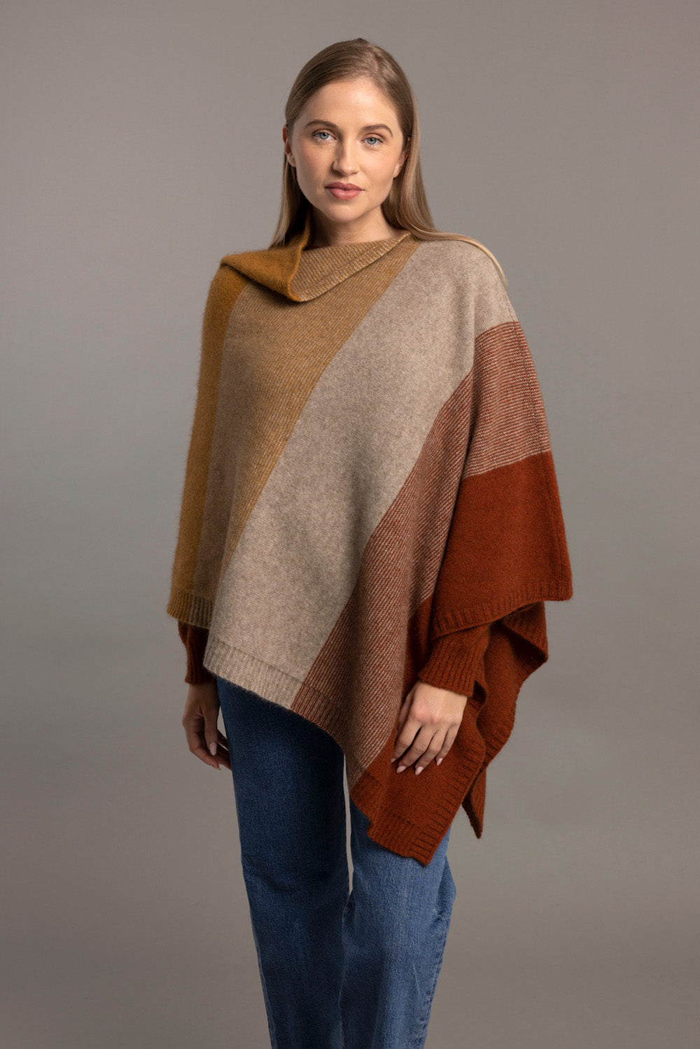 Ombre Poncho - Possum Merino