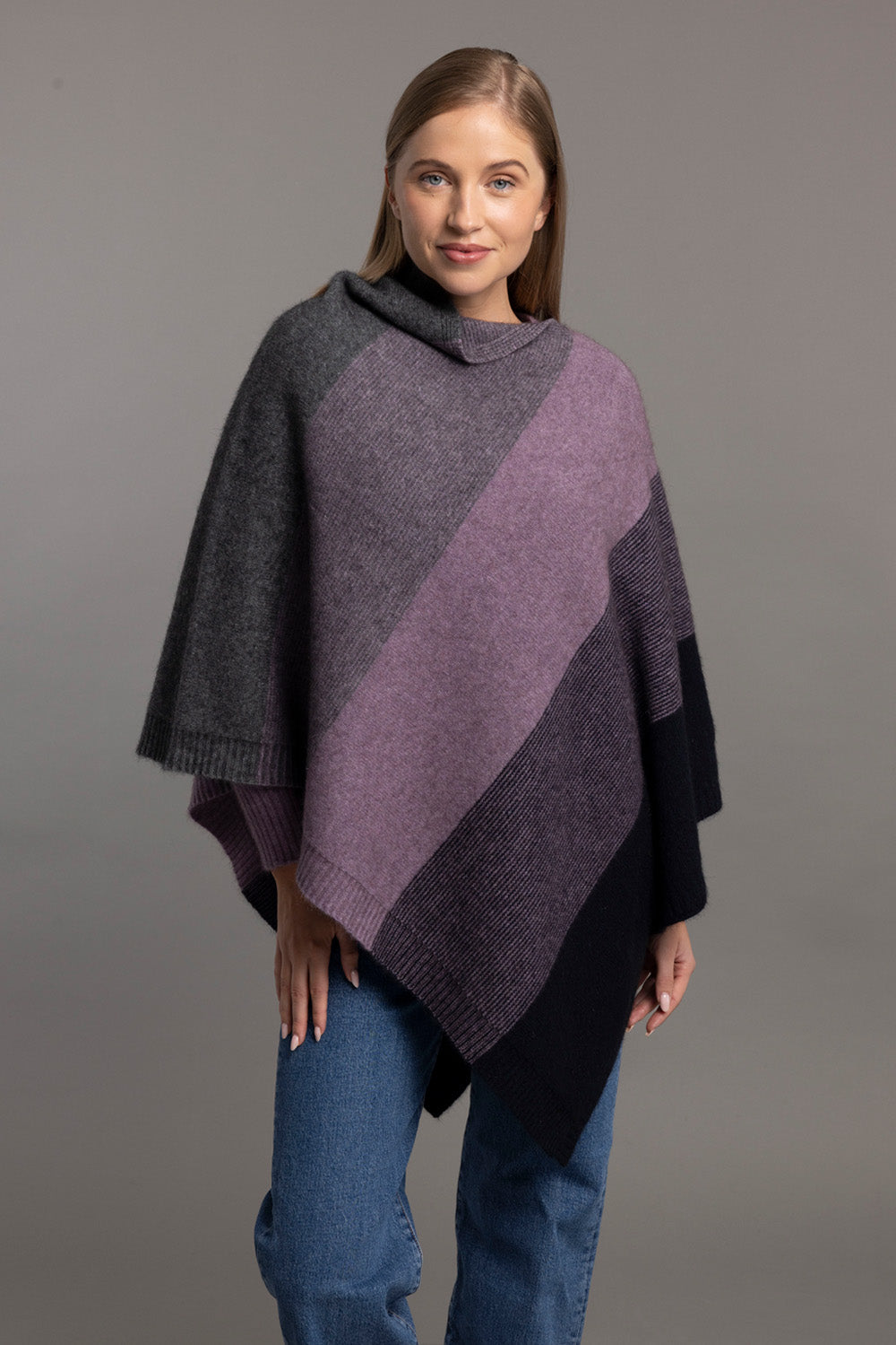 Ombre Poncho - Possum Merino