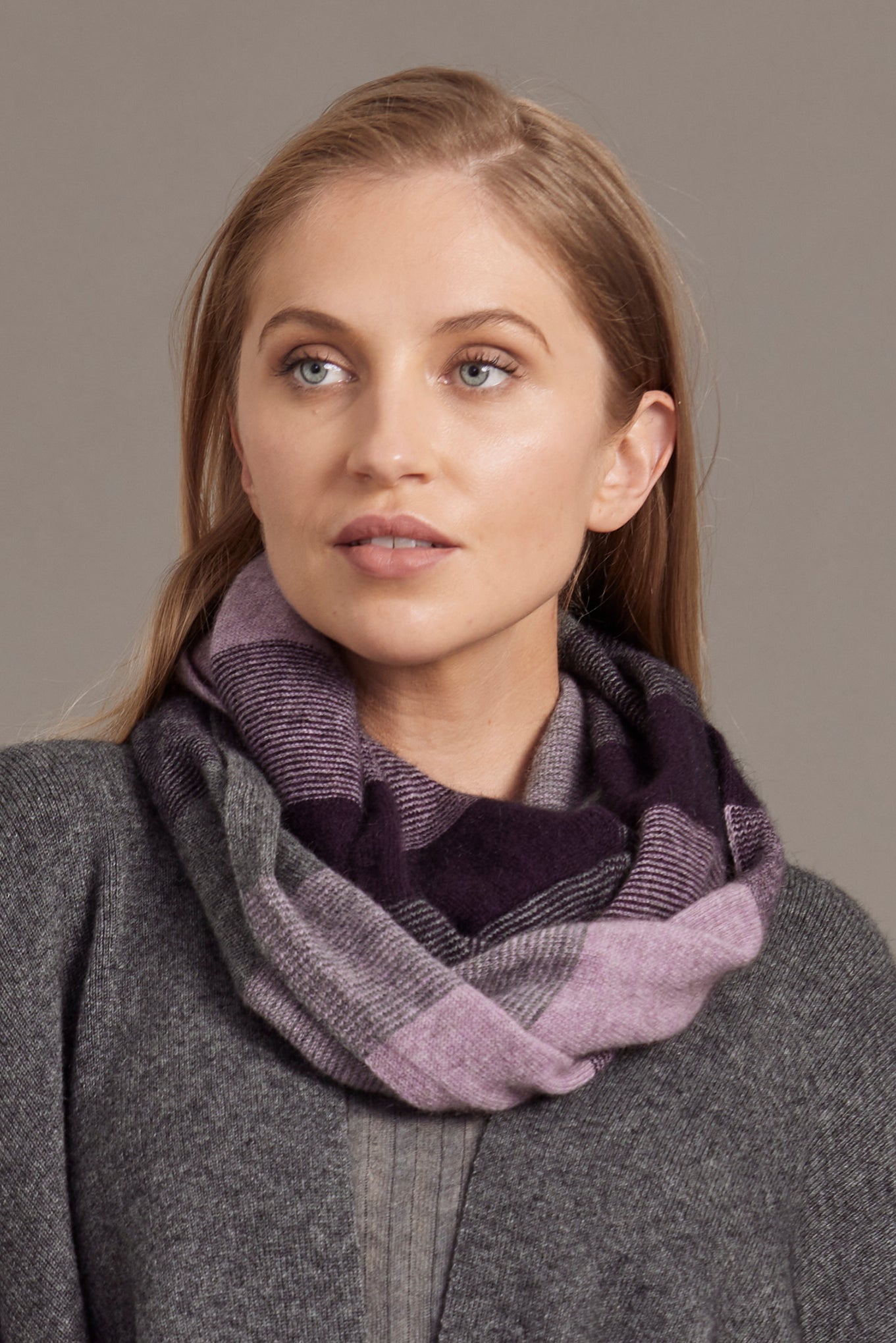 Undoubtedly a star in this season's range for McDonald! These incredibly beautiful & versatile snoods are made with the finest Possum Merino and Mulberry Silk blend in New Zealand. Warm, cosy, light and six gorgeous colourways to choose from. Spoilt for choice! Dusk.