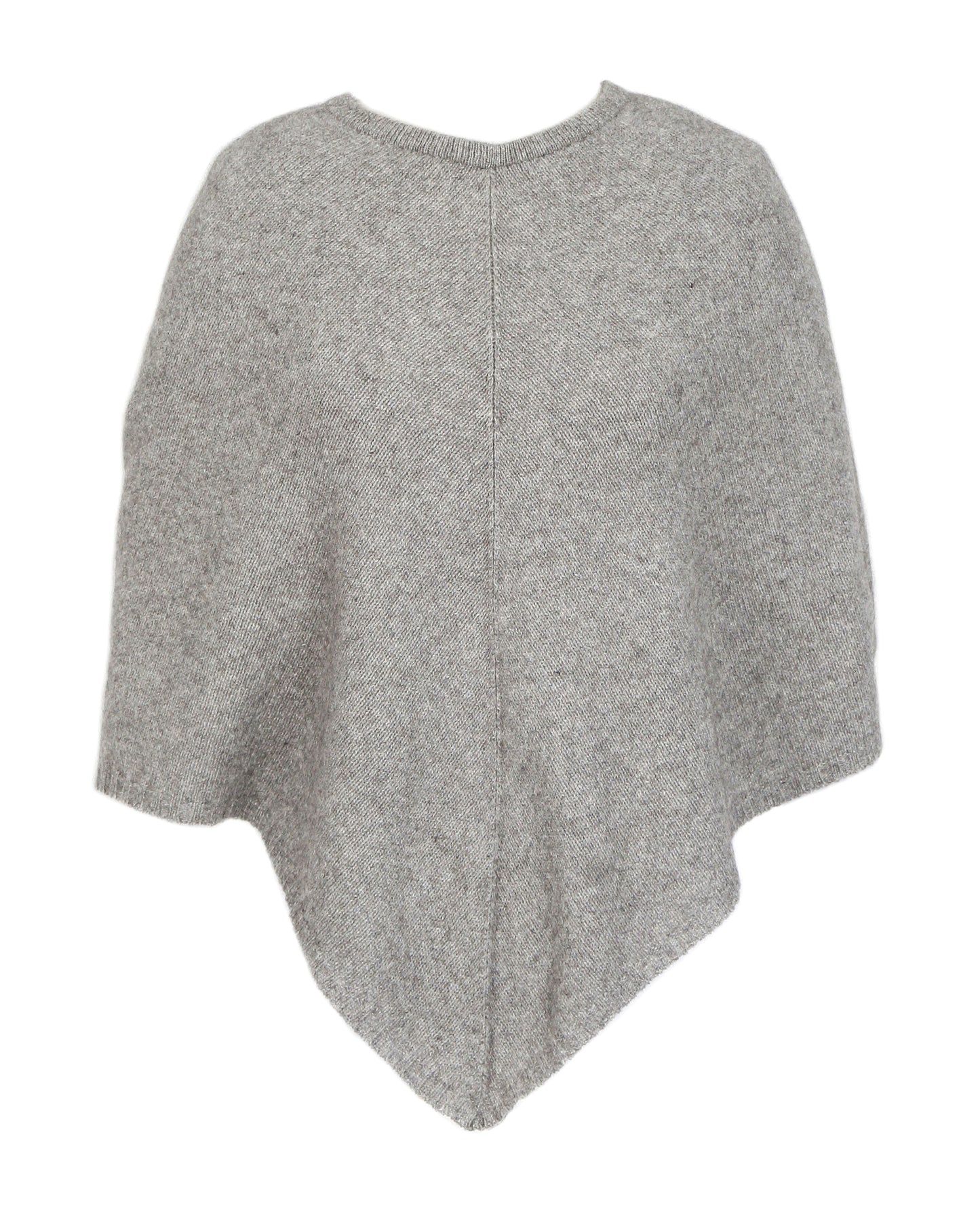 A simple plain poncho with rib neck band and hem.