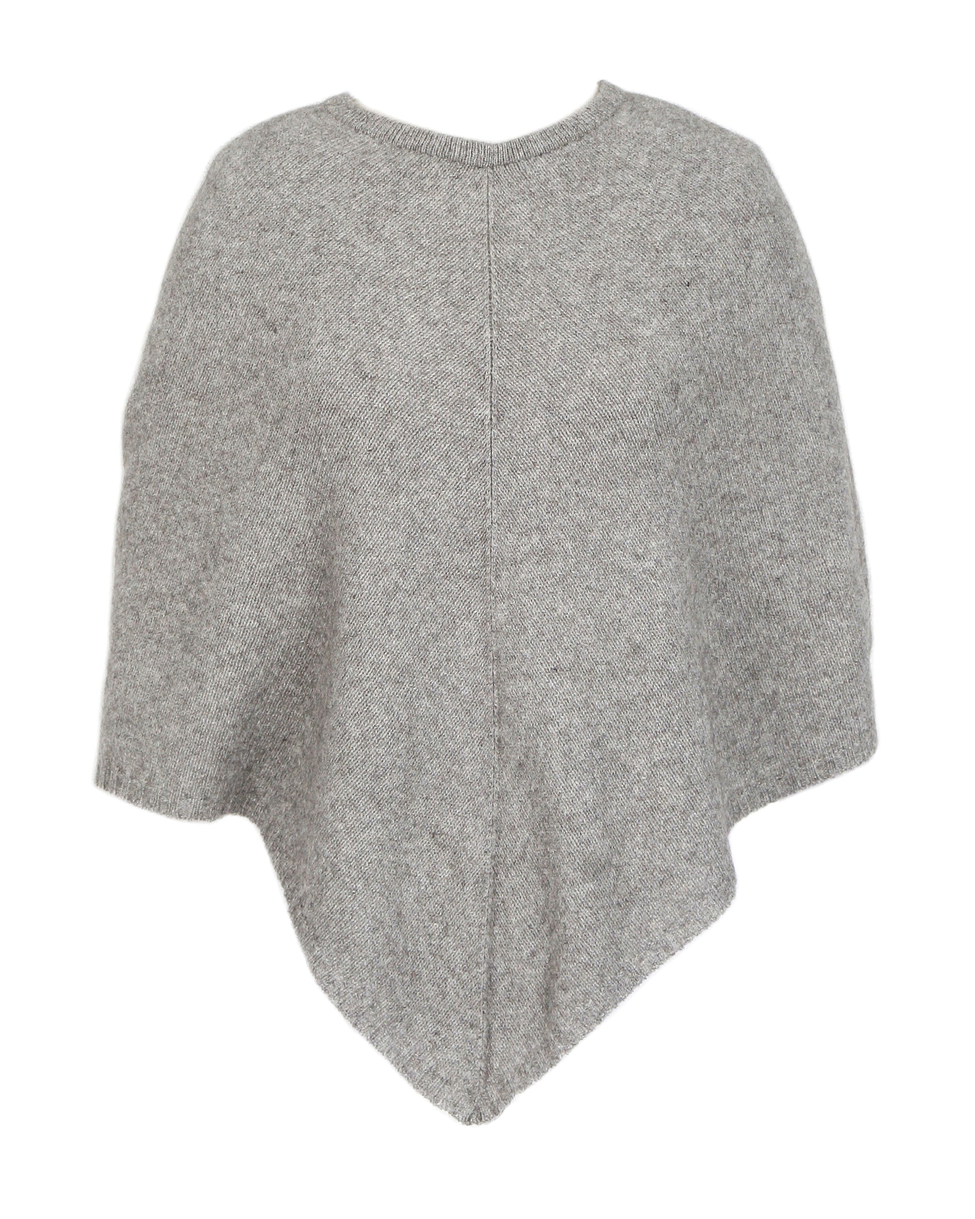 A simple plain poncho with rib neck band and hem.