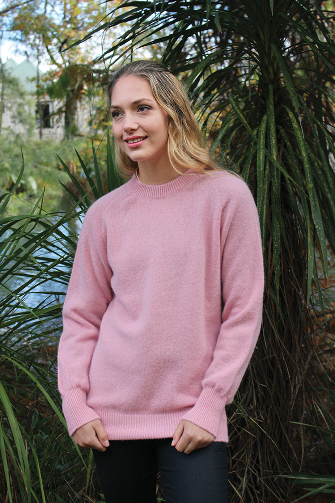 Plain Crew Neck Jumper - Alpaca