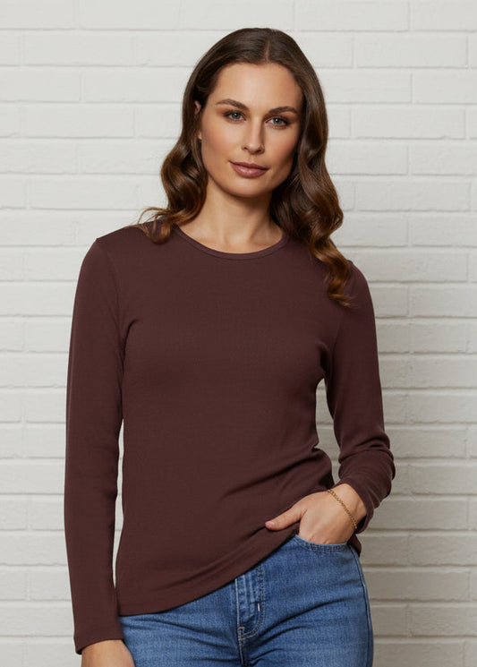 The Bay Road crew neck is a wonderfully light, long sleeve top that can be worn all year round. Wear on its own or layer up underneath or over the top! Lots of beautiful colours to choose from. Made at Weft Knitting Company, Christchurch, NZ.
