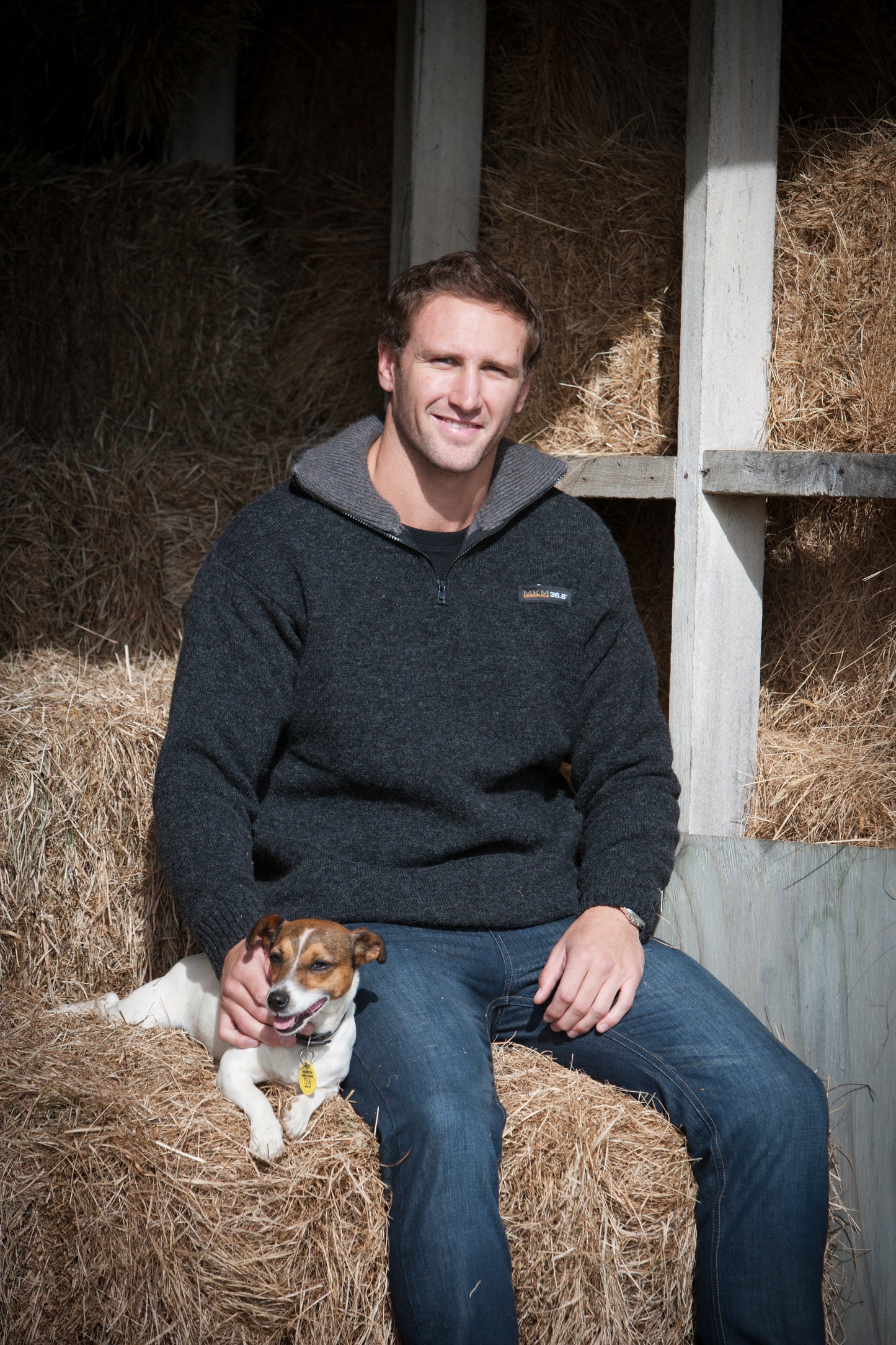 With 36.6 unique double layer technology the classic zip collar Tasman is a hardwearing, heavyweight outdoor style, yet it is still soft to wear. Made with a 100% NZ wool outer layer and super soft EcoBlend lining, developed to help maintain your optimum body temperature (36.6) the Tasman is the perfect jumper for rural life. Women love them too! Available in sizes S - 3XL. Made at the Manawatu Knitting Mills, Palmerston North, NZ.  Coal.