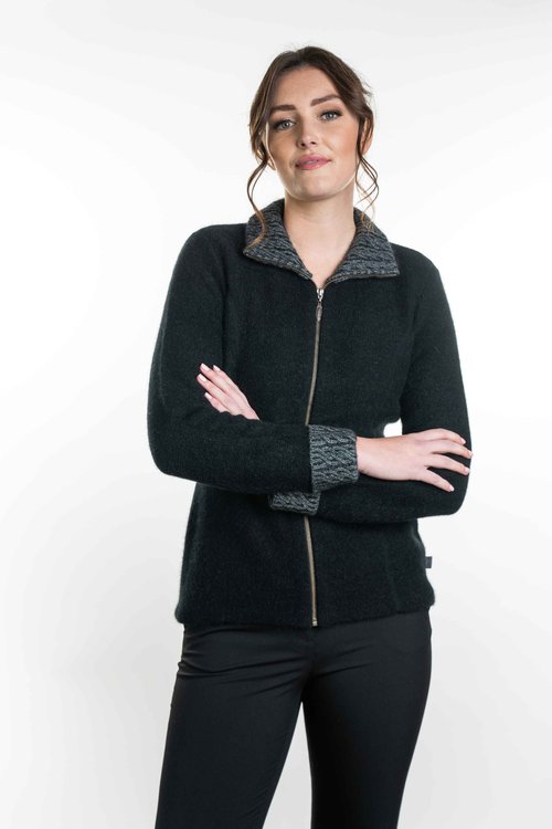 Women's Two Tone Jacket - Possum Merino