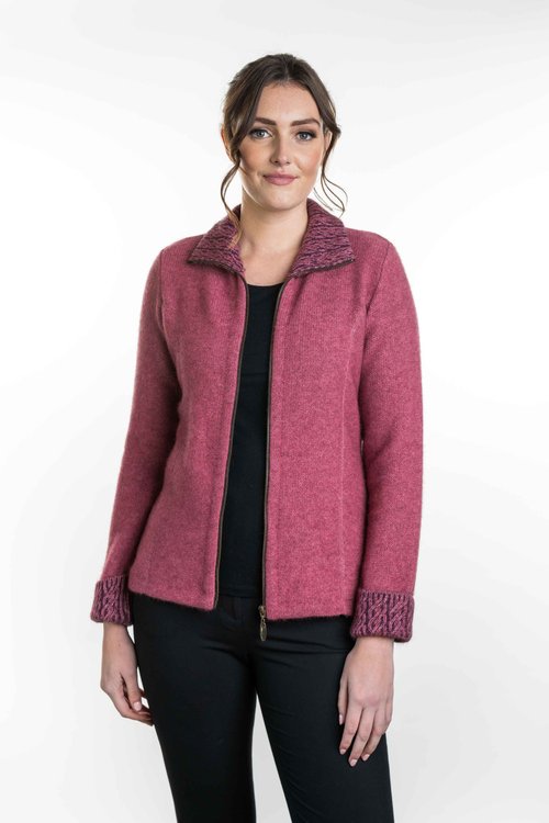 Women's Two Tone Jacket - Possum Merino