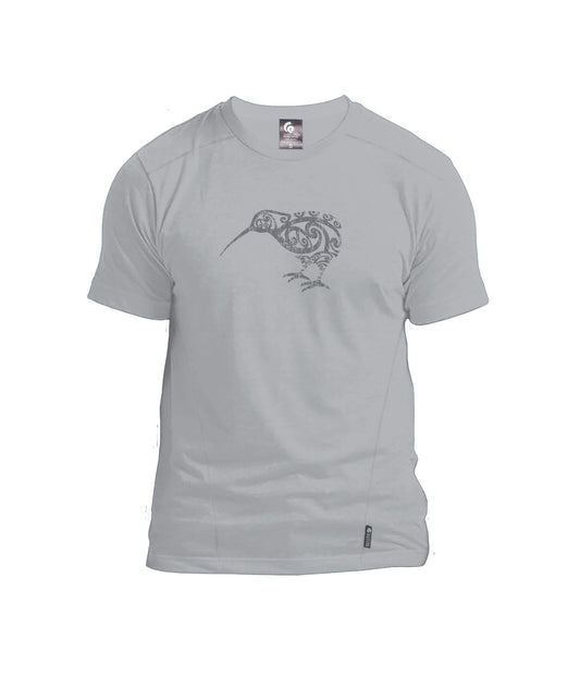 Mens Merino Tee - Kiwi - Silver