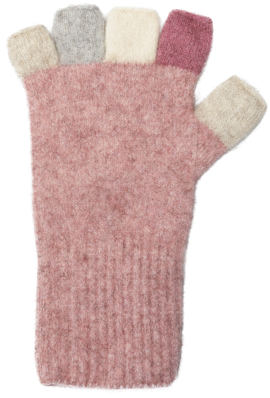 Multi Fingerless Gloves - Possum Merino