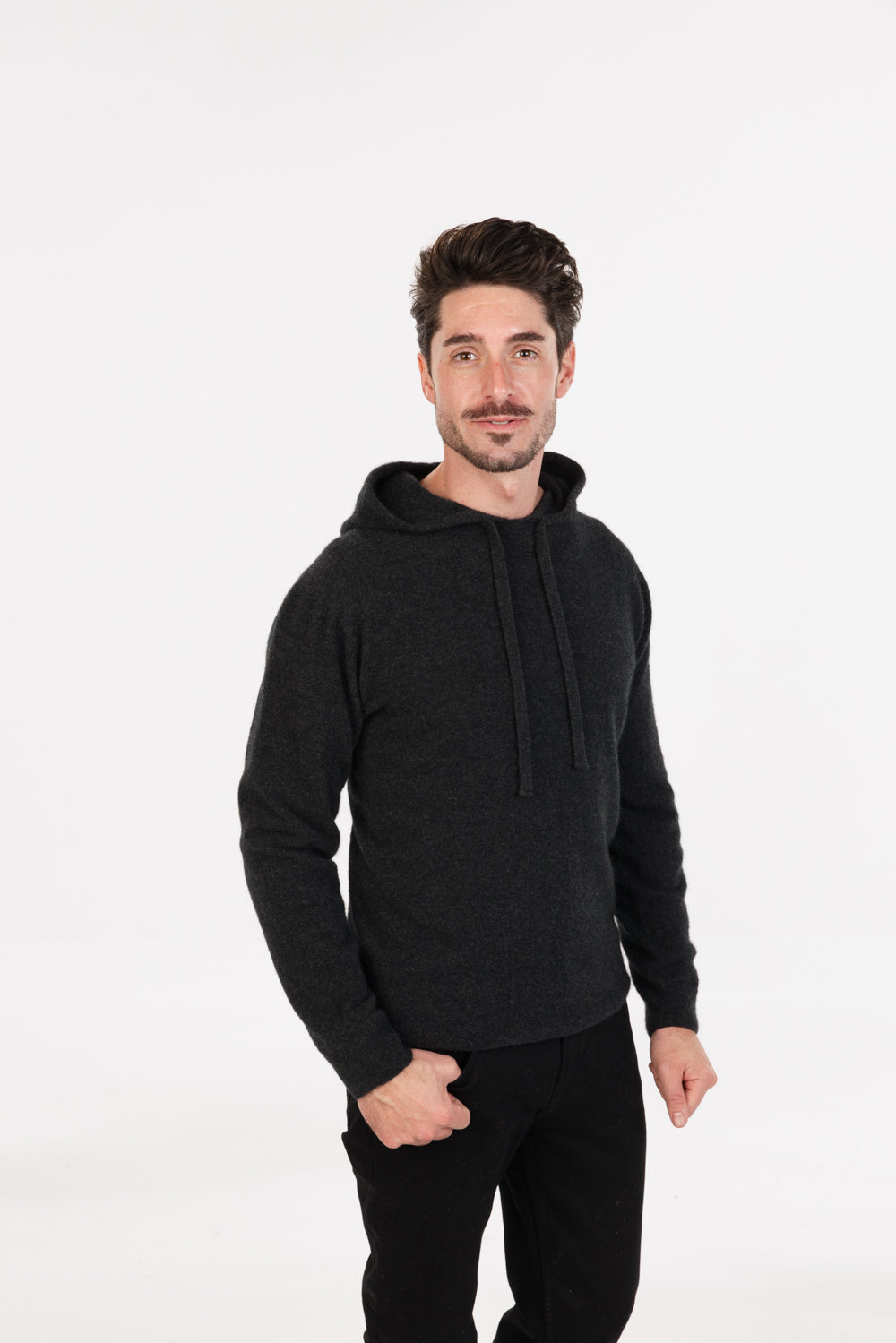A classic fit crew neck hoodie with tonal draw cords. Made from a possum merino blend it is perfect for everyday wear. Although it is a men's hoodie, the ladies have been buying this too. Made here in NZ by Native World.