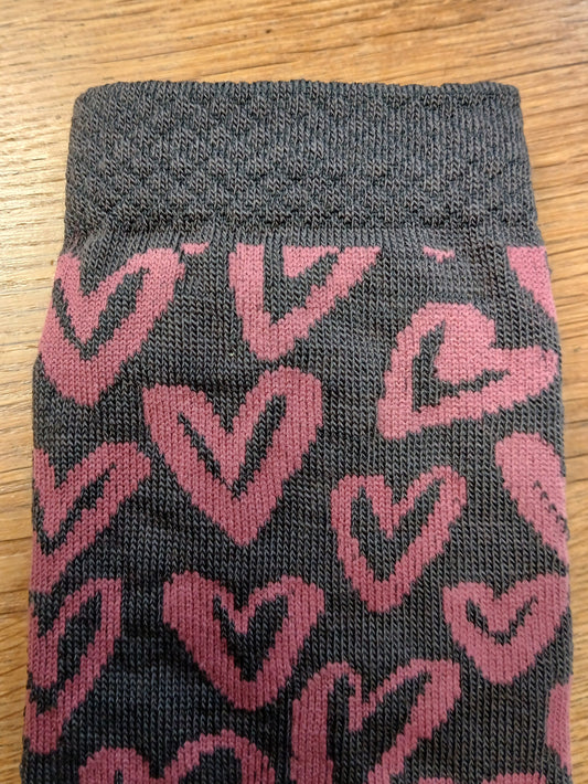 Women's Heart Socks - Merino - $20 or 2 for $35