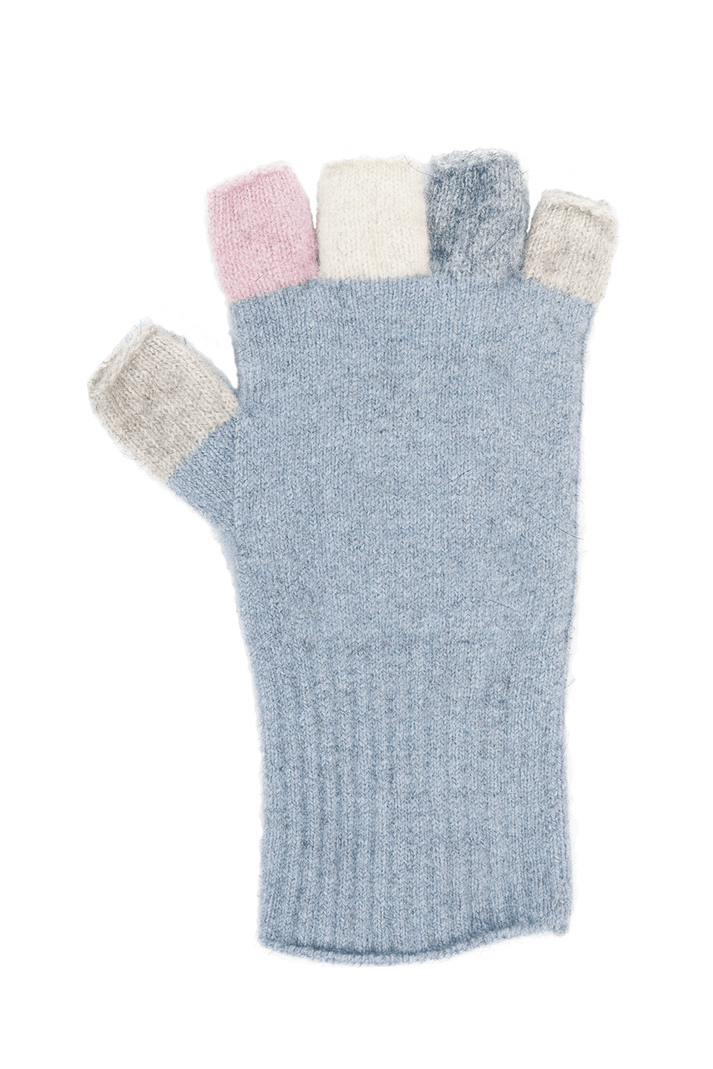 Luxury Blend multi-coloured fingerless gloves will be your new favourite this season. Available in a range of colours, so lovely you might just need more than one pair!! OSFM. Cloud.