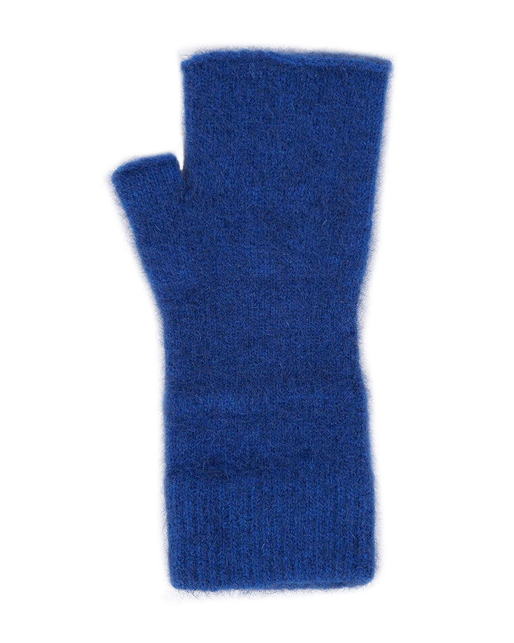 Ideal for wearing anytime and anywhere. Fingerless mittens are light, warm and practical. One size fits most with Lycra added to the wrist area for a secure fit. Made in NZ by Lothlorian. Lagoon.