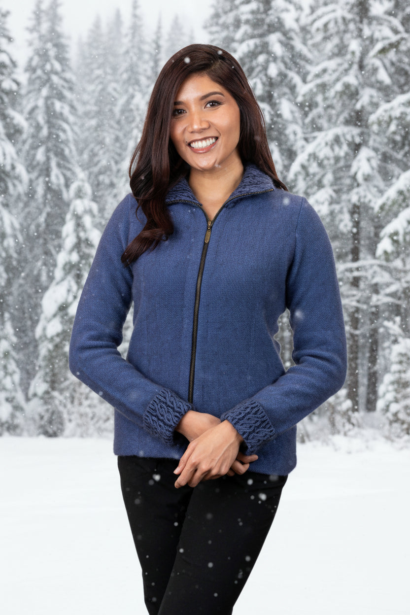 Two Tone Jacket - Possum Merino